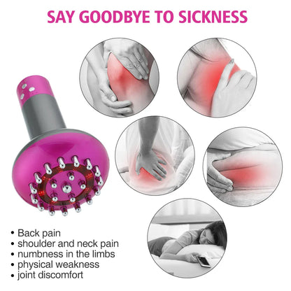 Electric Meridian Microcurrent Massage Brush with Lymphatic Drainage, Pain Relief