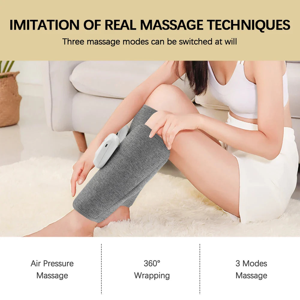 Wireless Rechargeable Leg Massager With 360 Degree Air Compression For Calves