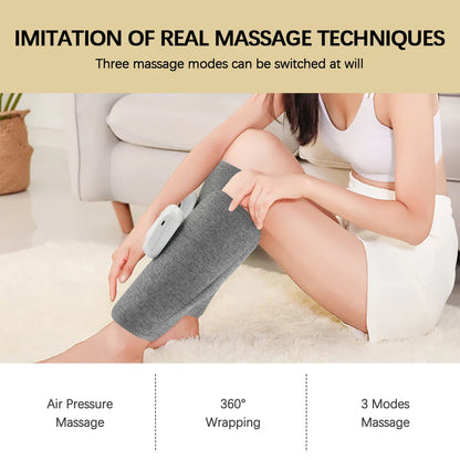 Wireless Rechargeable Leg Massager With 360 Degree Air Compression For Calves