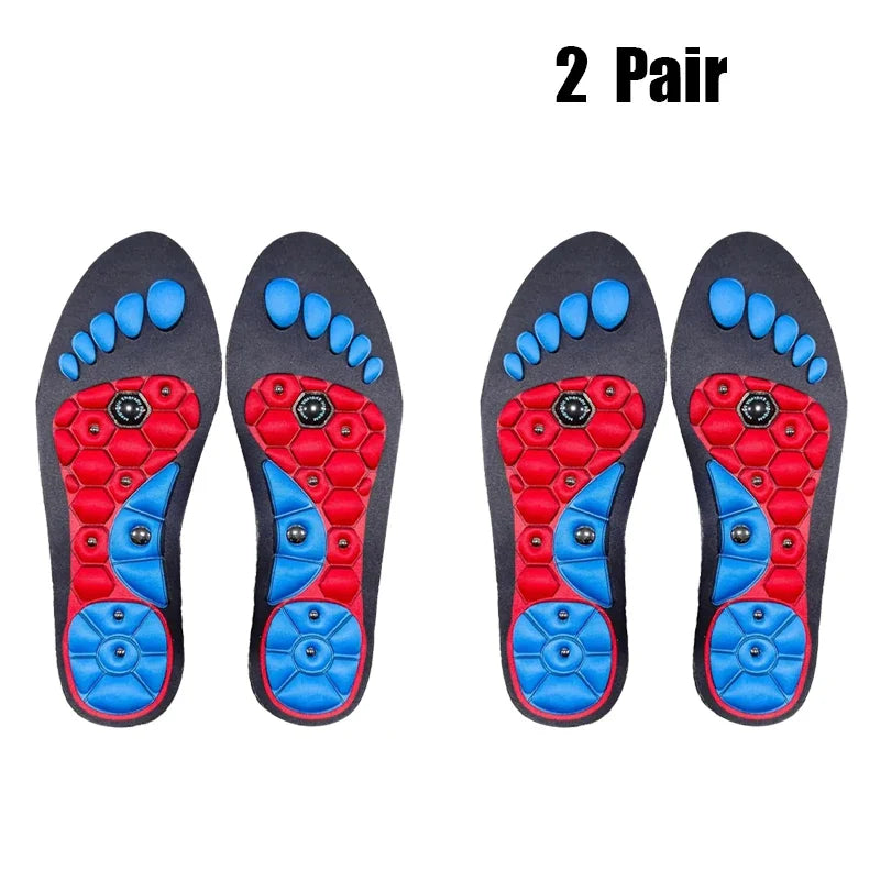 Massage Magnetic Insoles Shock Absorbing Gel Orthopedic