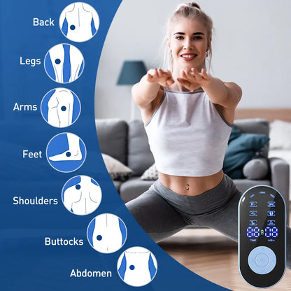 PastSky Microcurrent TENS Massager For Back Neck 2 Outputs