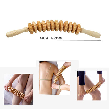 Wood Therapy Roller Gear Stick – High-Quality Natural Wood Massage Tool