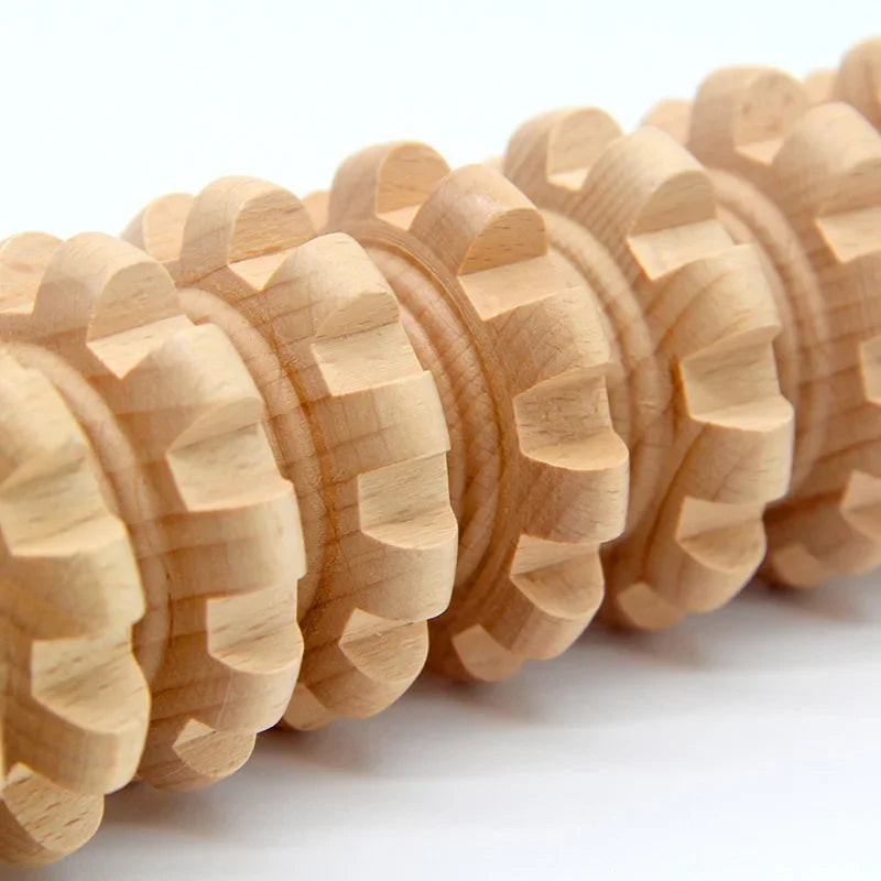 Wooden Roller Massager AL-MG-01 – 12 Wheel Relief Tool