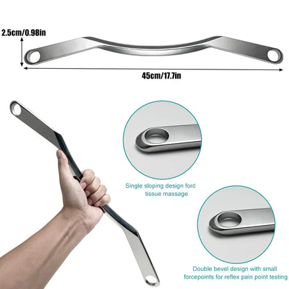 Gua Sha Stainless Steel Tool – M-Shaped Design for Versatile Massage