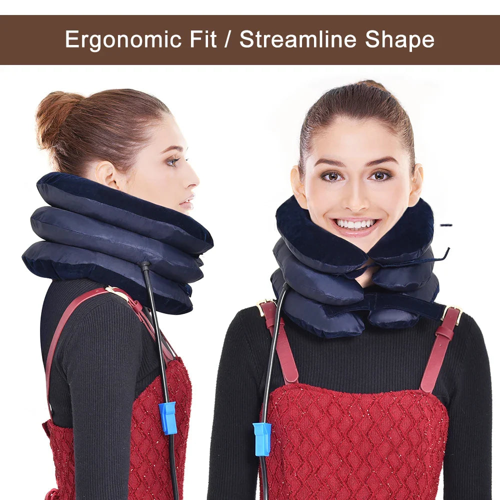Inflatable Neck Traction Pillow Device