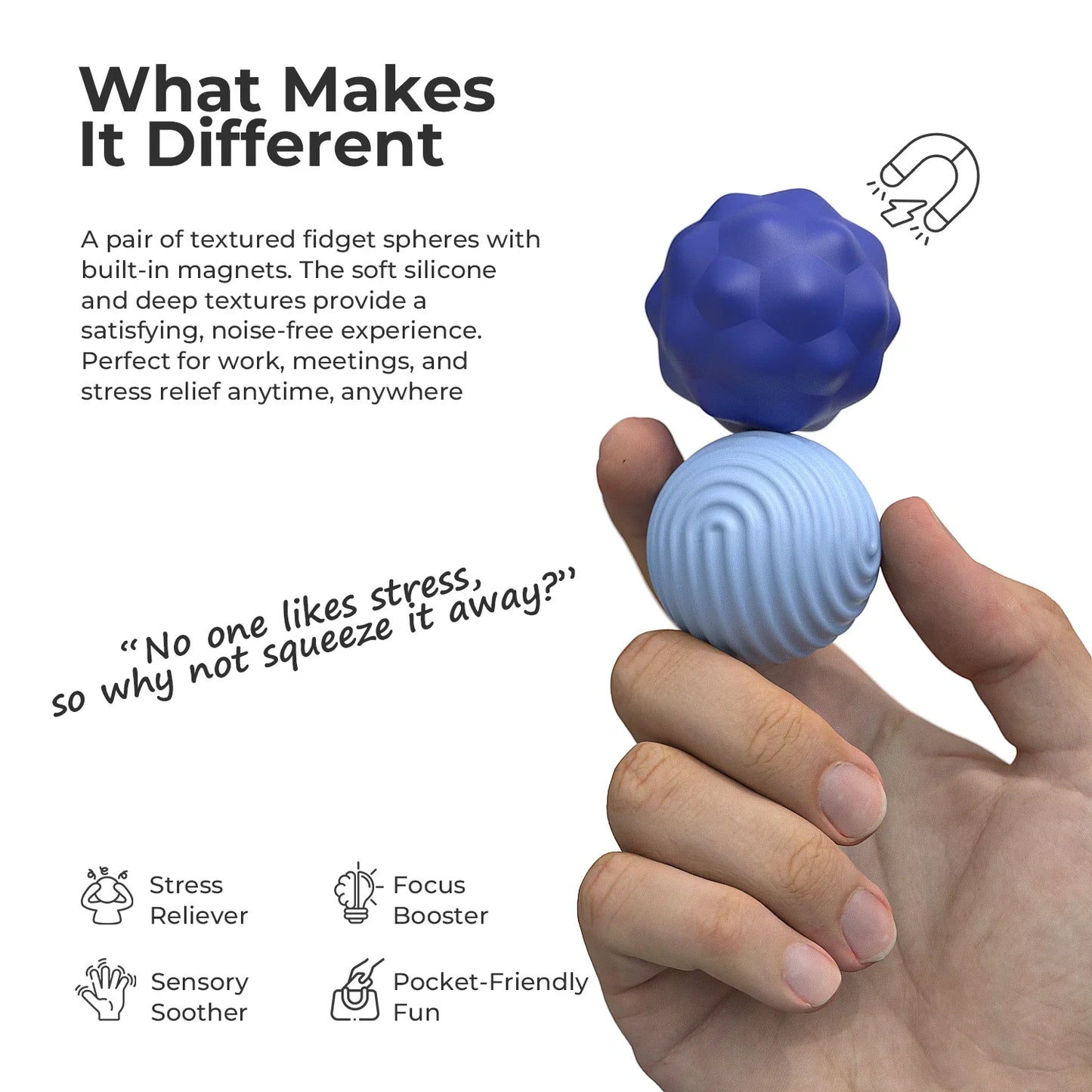 Magnetic Sensory Massage Balls Plantar Acupoint 2 Pieces