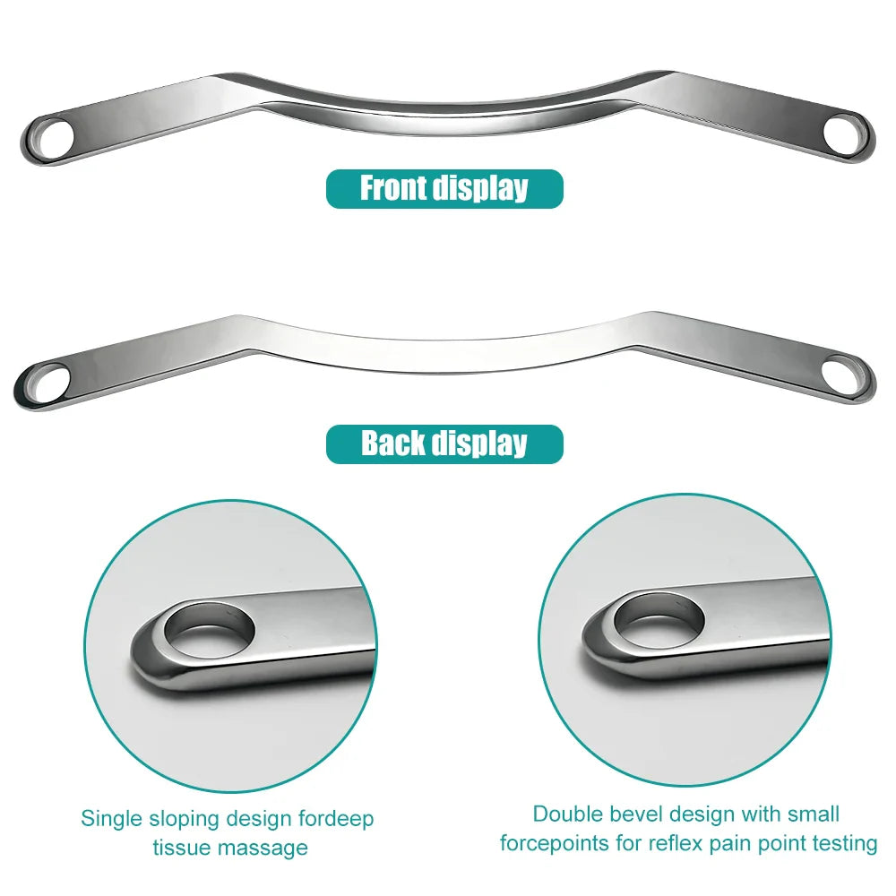 Gua Sha Stainless Steel Tool – M-Shaped Design for Versatile Massage