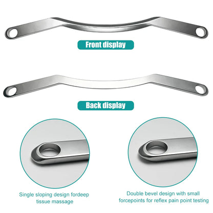 Gua Sha Stainless Steel Tool – M-Shaped Design for Versatile Massage