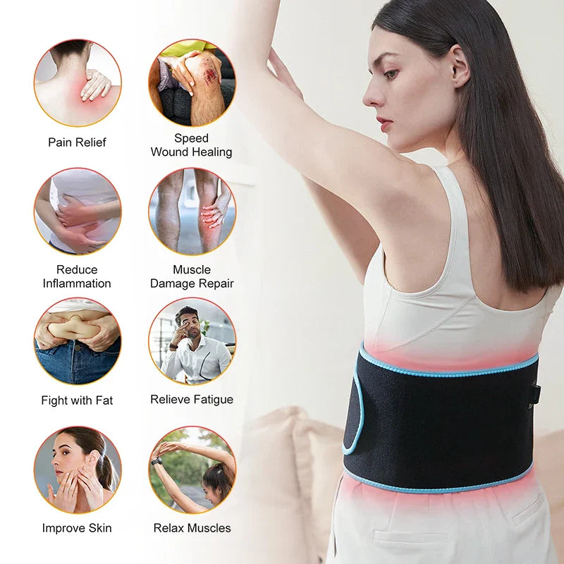 Red Light Therapy LED Belt 105 Lights Waist Shaping Massage