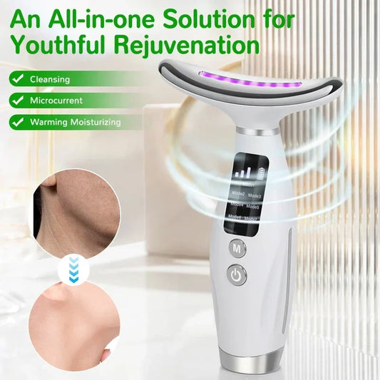 OIMG EMS Neck Face Lifting Massager with LED Photon