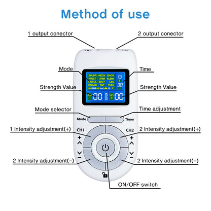 Tens Muscle Stimulator 12 Mode EMS – Body Massage Therapy