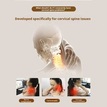 Portable Inflatable Neck Massager with U-Shaped Cervical Pillow for Therapy