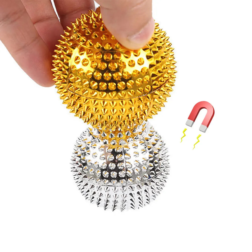 2pc Hand Magnetic Spiky Massage Ball Palm Acupressure