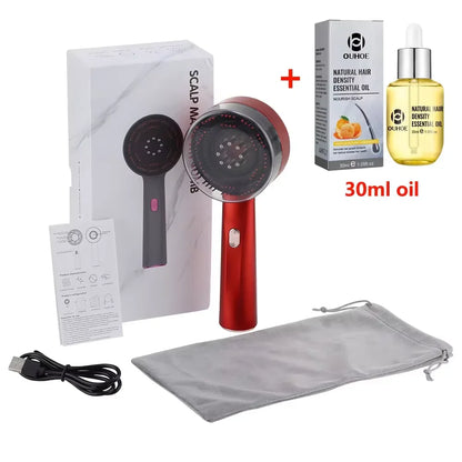 3 Modes Electric Vibration Massage Comb for Hair Growth and Scalp Health