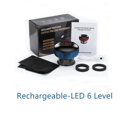 Electric Cupping Massage Device with Guasha, LCD, Heating