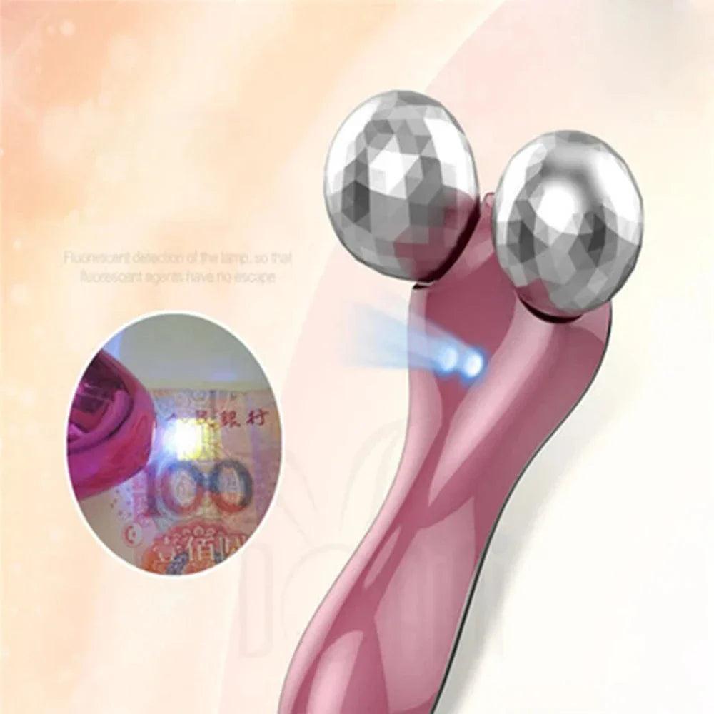 4D EMS Face Massager Roller – Microcurrent Facial Lifting
