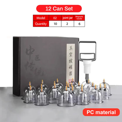 Vacuum Cupping Set Manual Pump Massager Suction Cups