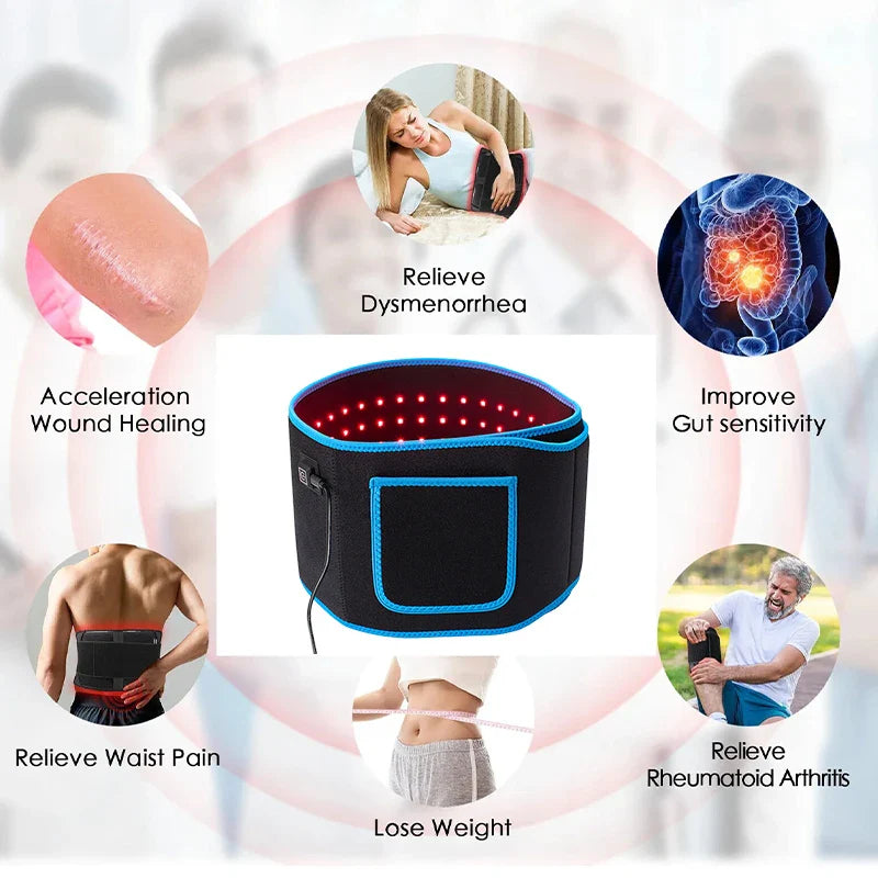 Red Light Therapy LED Belt 105 Lights Waist Shaping Massage