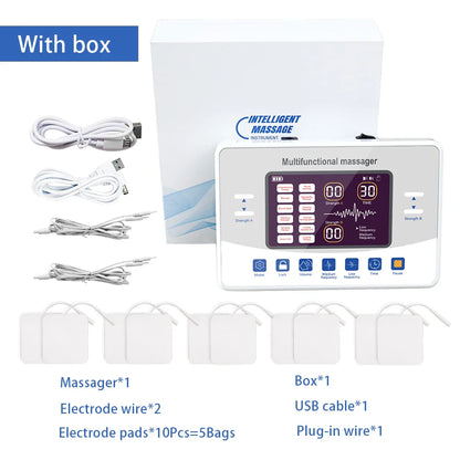 12 Modes TENS EMS Low Frequency Therapy Massager with 50 Pads