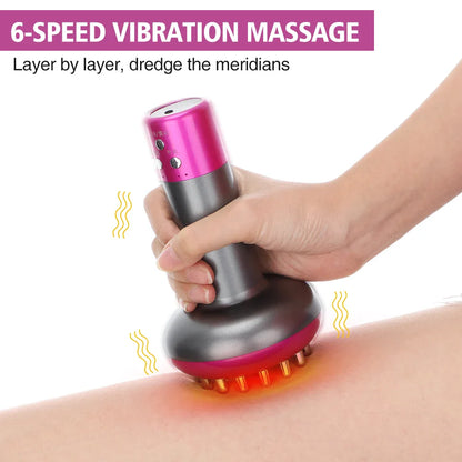 Electric Meridian Microcurrent Massage Brush with Lymphatic Drainage, Pain Relief
