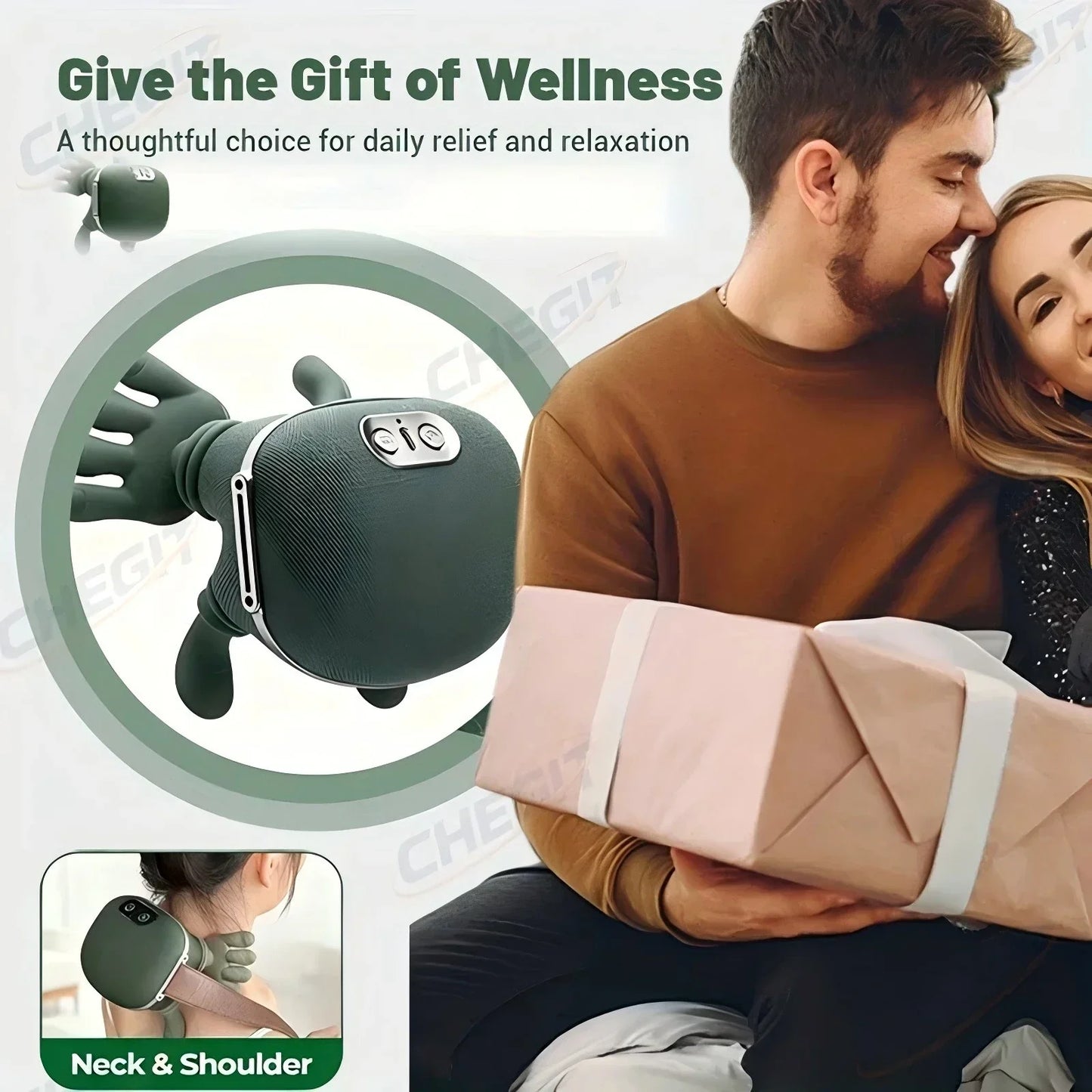 Neck Massage Shawl with Brushless Motor for Trapezius and Back
