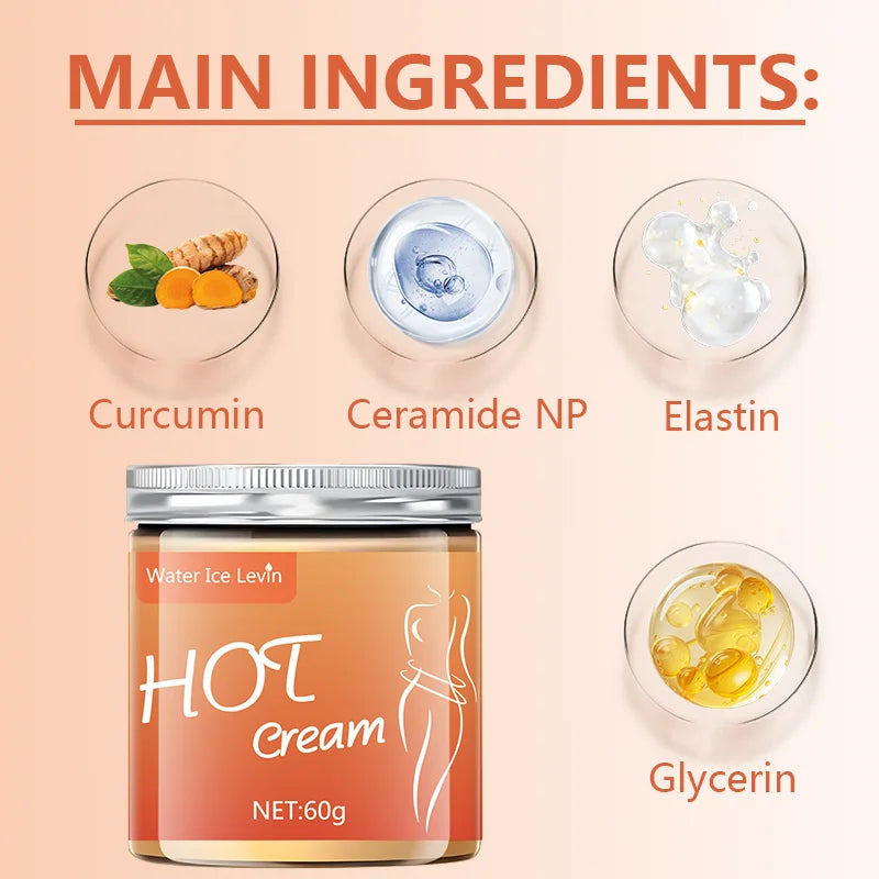 Water Ice Levin Massage Cream – Hot Compress for Tightening Abdominal Muscles