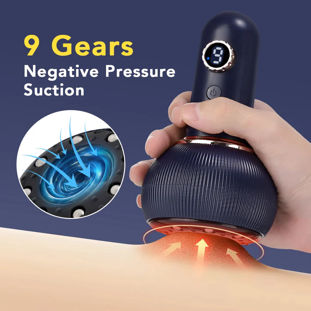 Electric Cupping Device Vacuum Massager – Red Light Therapy