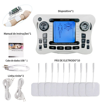 EMS Nerve Muscle Stimulator TENS Massager with Knead, Press, Vibrate