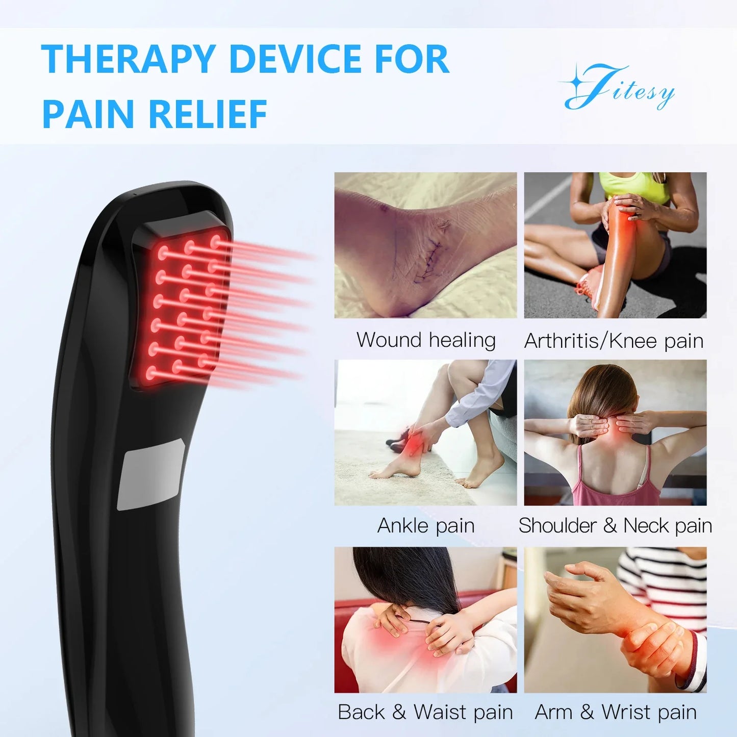 KTS 18x620nm Laser Therapy Device for Body Pain Relief LLLT Cold Laser Massager