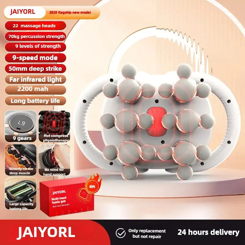 JAIYORL 22 Heads Massage Gun Wireless Deep Tissue Massager
