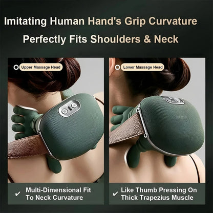 Smart Massager For Neck, Shoulders, Back, Hands, And Legs - Quiet Brushless Motor, Long Battery Life