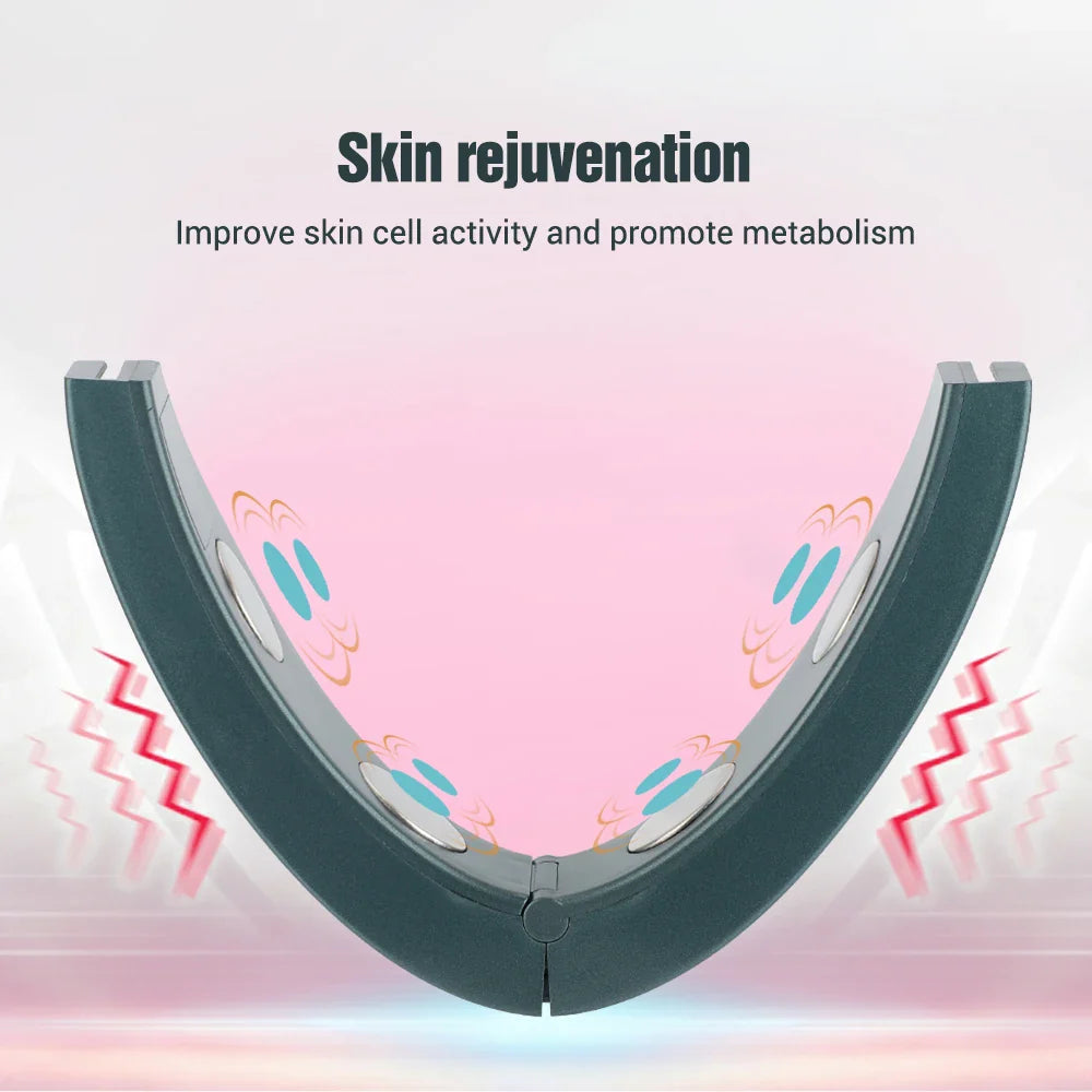 V Shape Face Massager EMS Microcurrent Chin Lift Remote