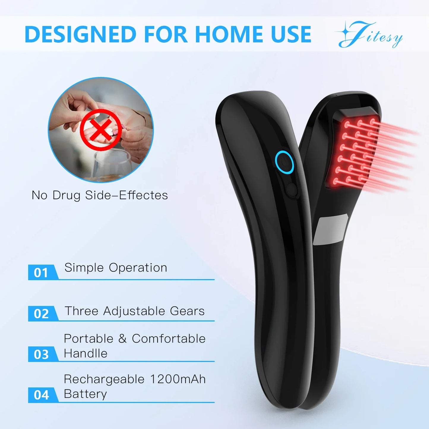 KTS 18x620nm Laser Therapy Device for Body Pain Relief LLLT Cold Laser Massager