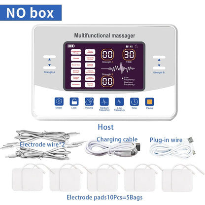 TENS EMS Massager with 30 Levels and 12 Modes, Dual Channel Muscle Stimulator