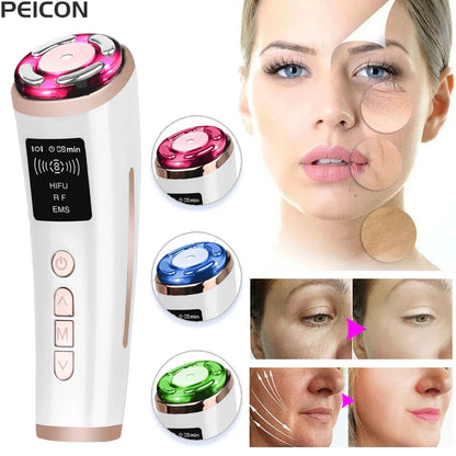 Hifu Face Lifting Machine for Anti-Aging, EMS Facial Microcurrent Massager