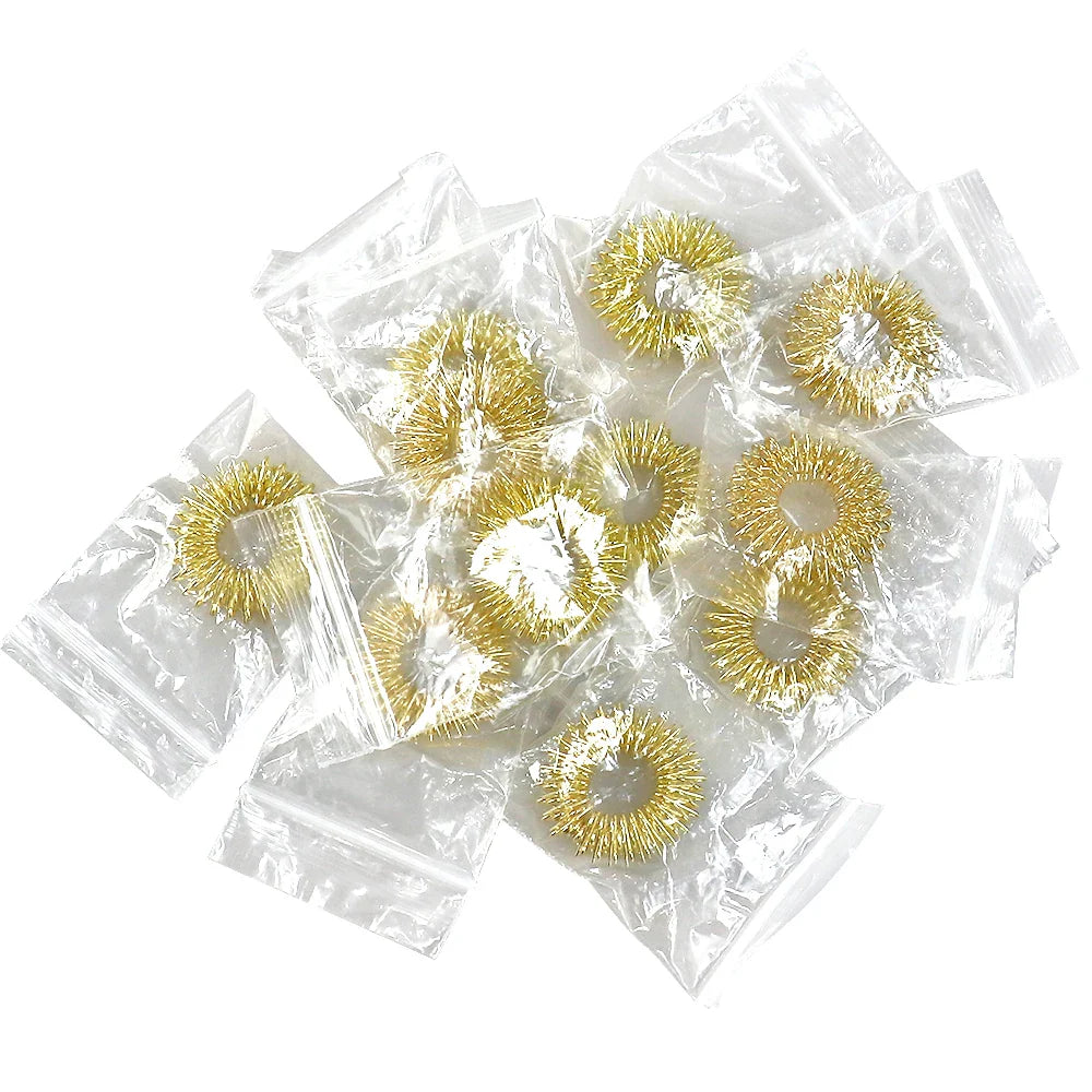 Gold Silver Plated Finger Massage Rings Spiky Acupressure