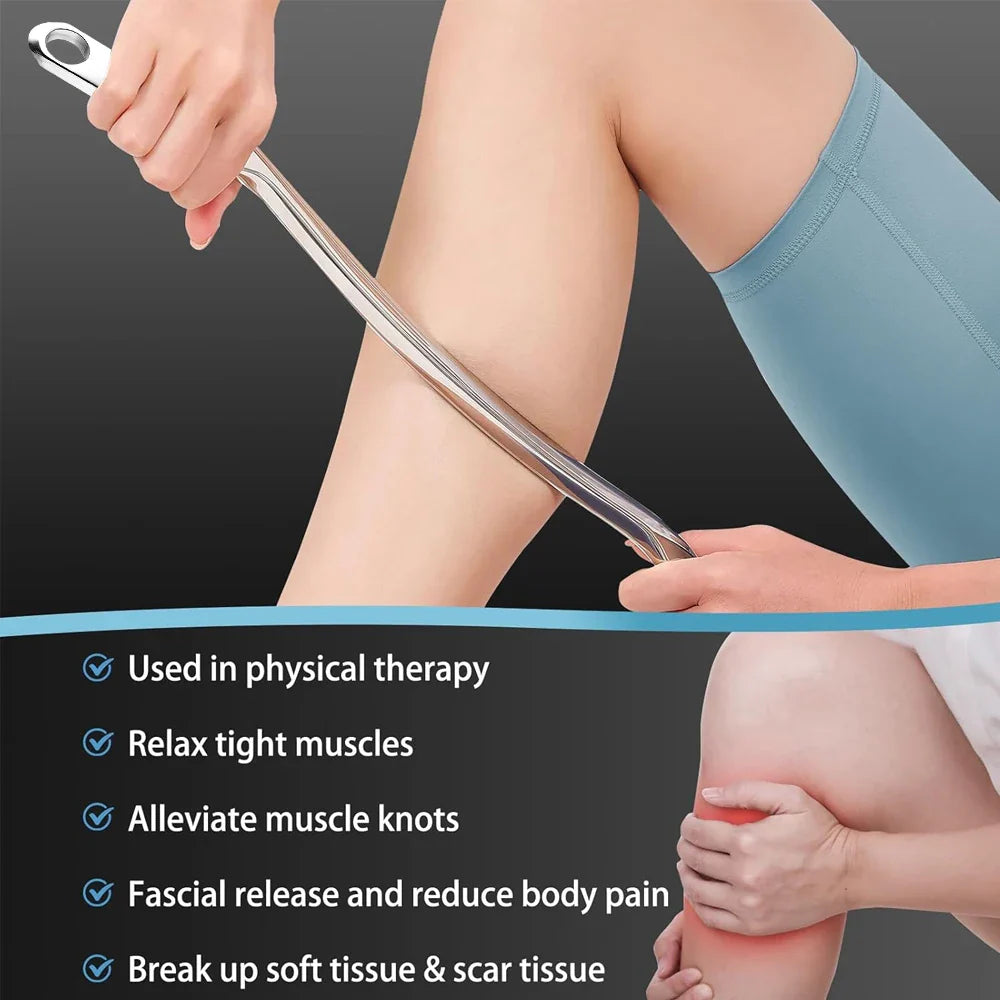 Gua Sha Stainless Steel Tool – M-Shaped Design for Versatile Massage