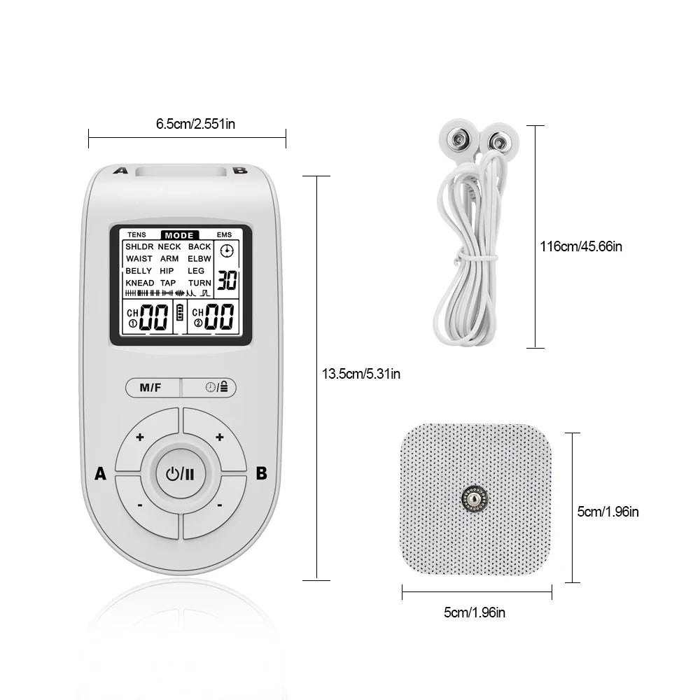 TENS EMS Physiotherapy Massager with 40 Adjustable Levels, 24 Modes