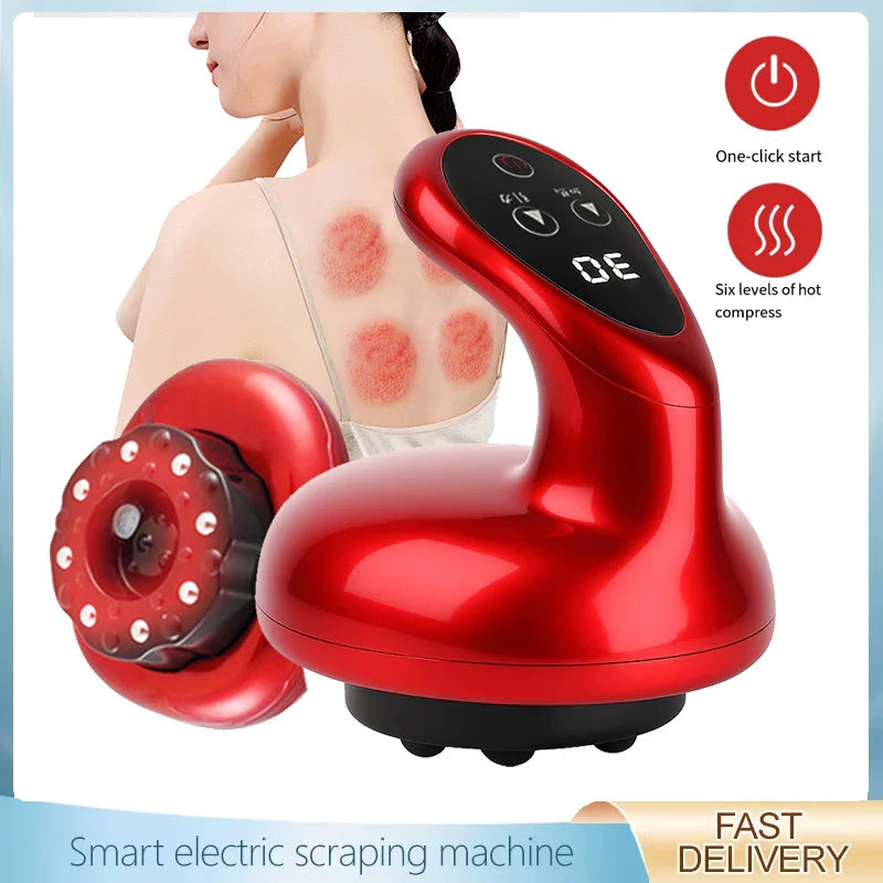 Electric Scraping Cupping Massage Device With Vacuum Cup