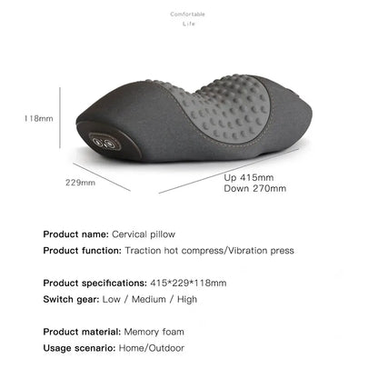 Electric Heating Massage Pillow Cervical Shiatsu Massager