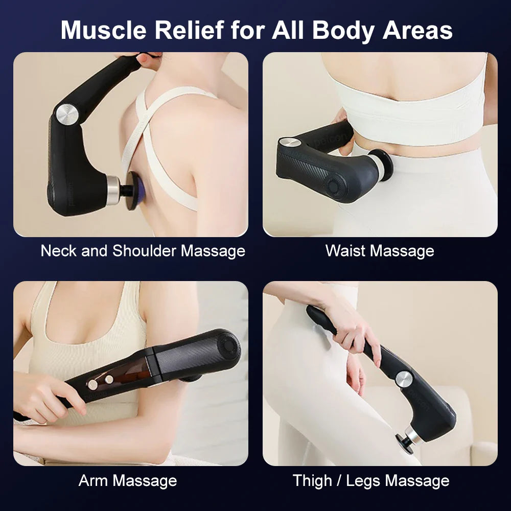 Fascia Massage Gun Electric Muscle Massager With Handle For Full Body