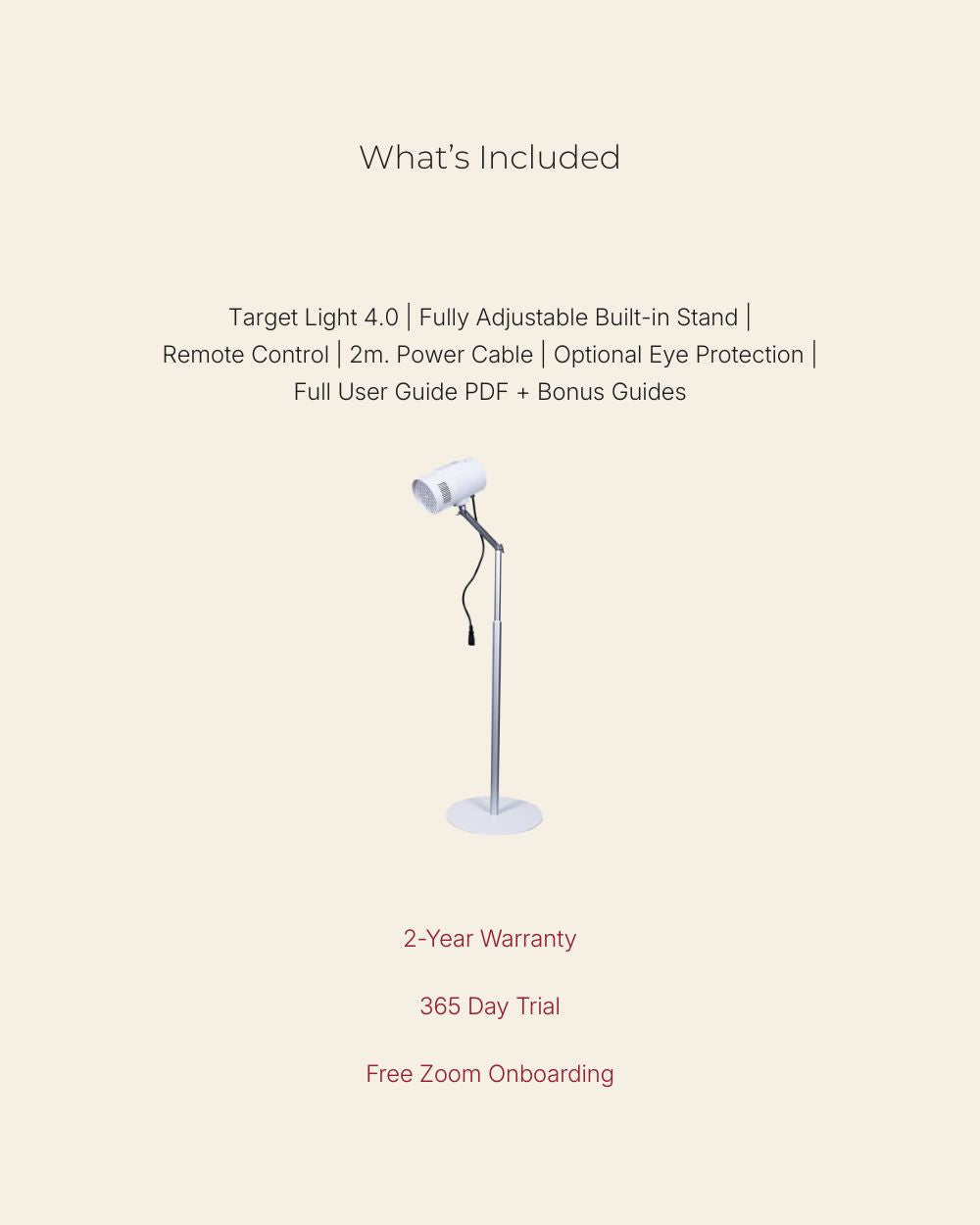 The Target Light 4.0 – Clinical Grade Red Light Therapy with Built-In Stand