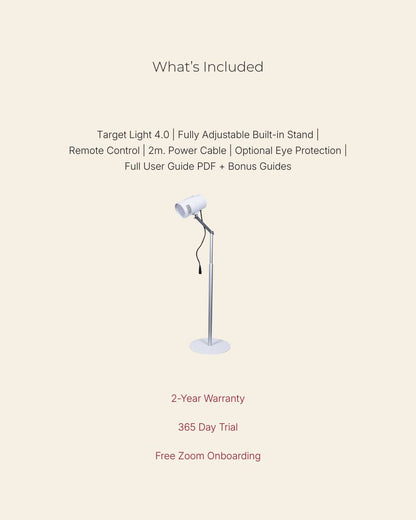 The Target Light 4.0 – Clinical Grade Red Light Therapy with Built-In Stand