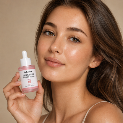 Pink Peptide Serum for Face – Anti Aging Wrinkle Repair Serum for Skin Firming, Hydration & Smoothing Fine Lines