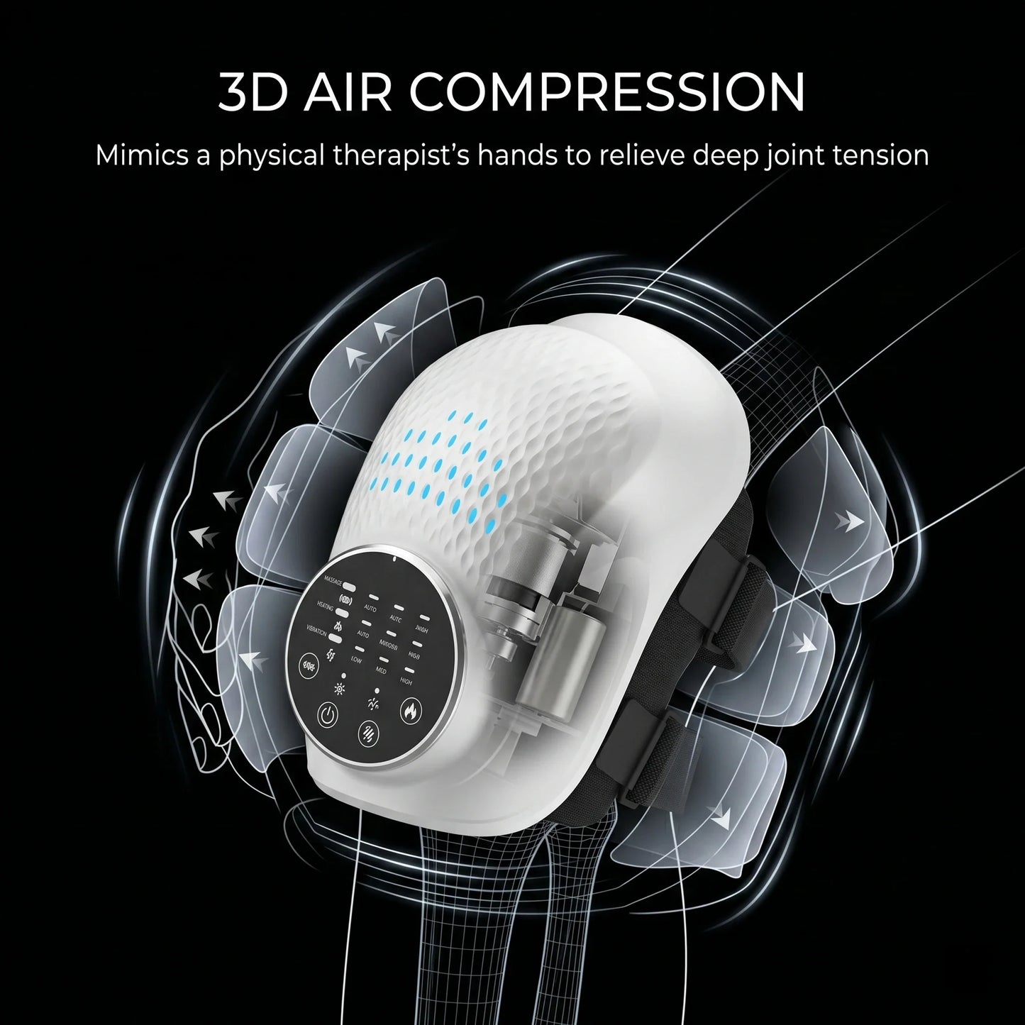 3D Airbag Heated Knee Massager with Infrared Therapy