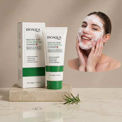 Salicylic Acid Facial Cleanser Acne Treatment Moisturizing Oil Control Skincare Face Wash Foam Face Cleanser Skin Care