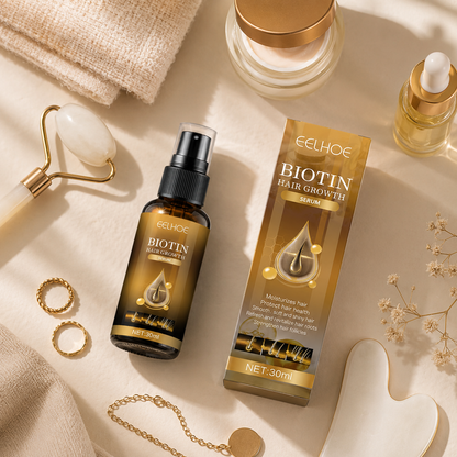 Biotin Hair Serum for Hair Growth & Thinning Hair – Strengthening Hair Treatment for Fuller, Thicker Hair & Scalp Nourishment