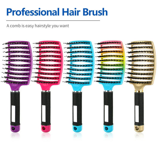 Bristle&Nylon Hair Brush Girls Hair Scalp Massage Comb