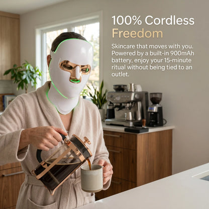 Wireless LED Light Therapy Mask for Face and Neck
