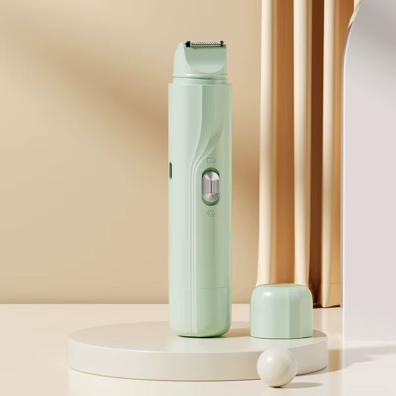 2-In-1 Female Electric Shaver, USB Charging Hair Clipper, Facial, Leg, and Underarm Hair Removal Device, Portable Bikini Trimmer